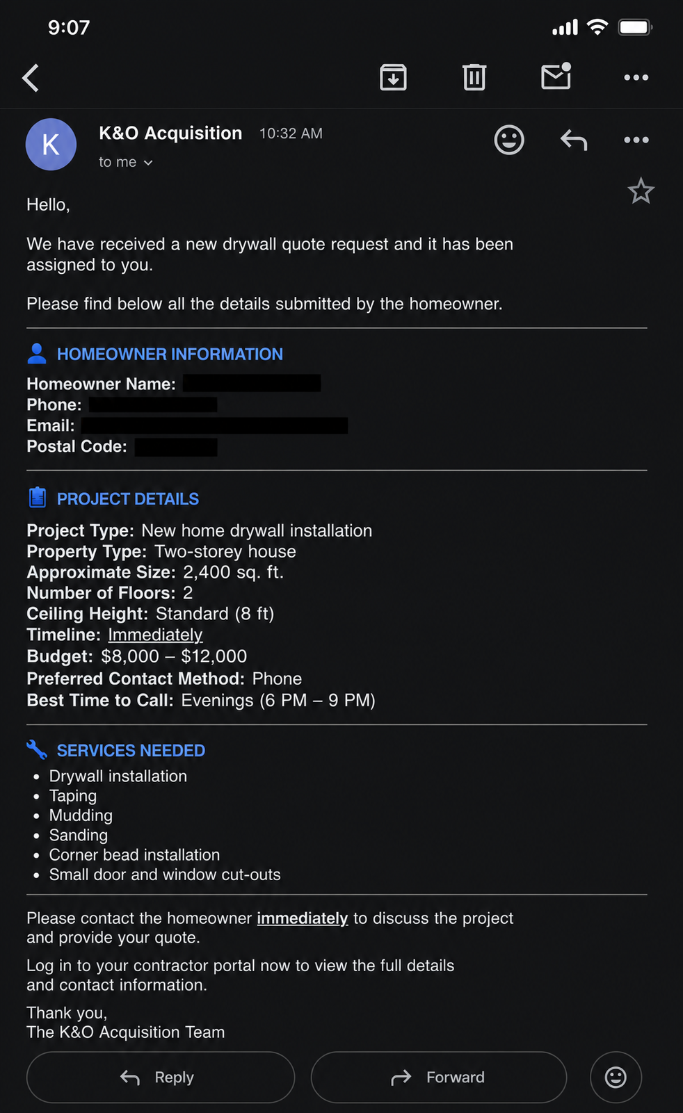 Email notification example 2